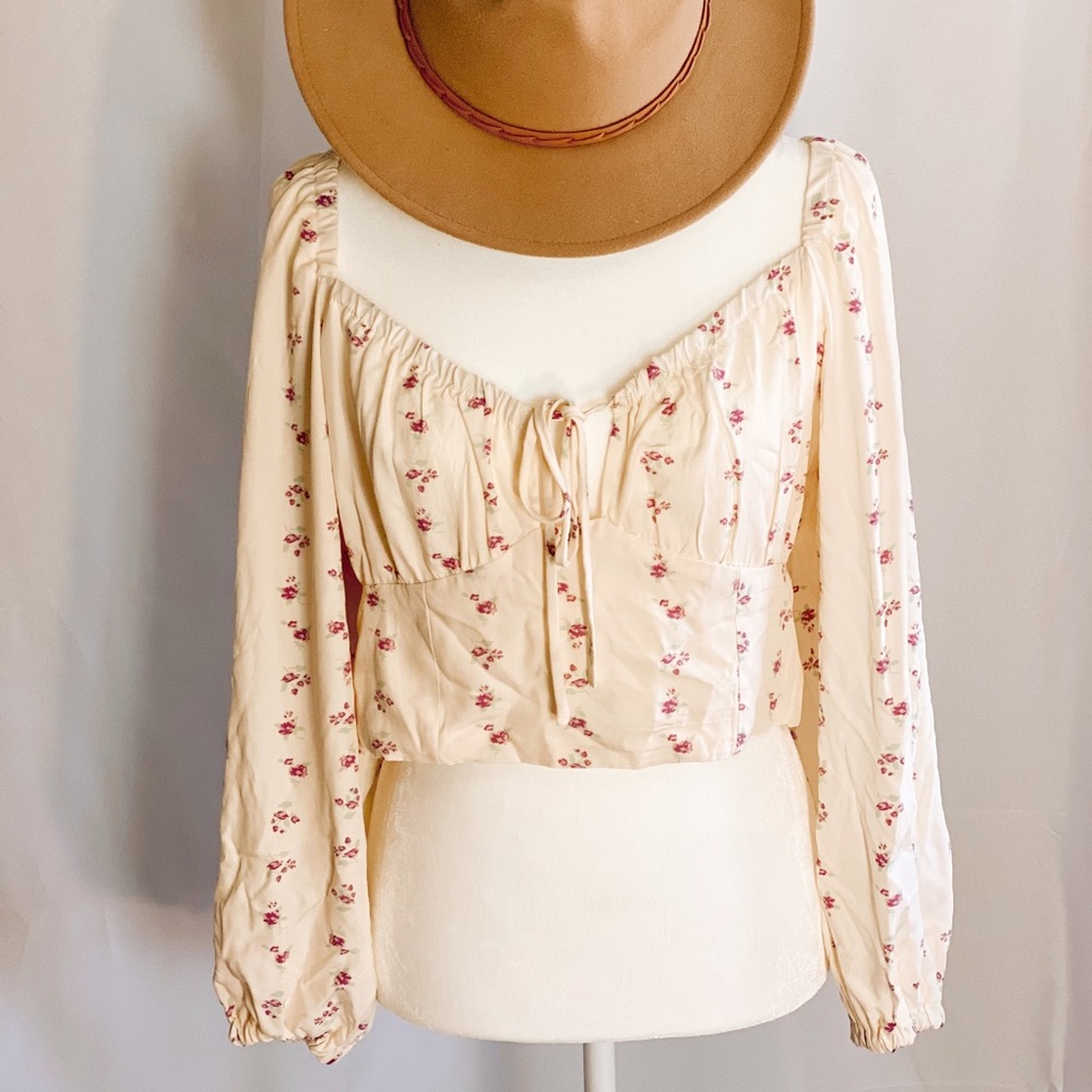 Purple Floral Spring Blouse